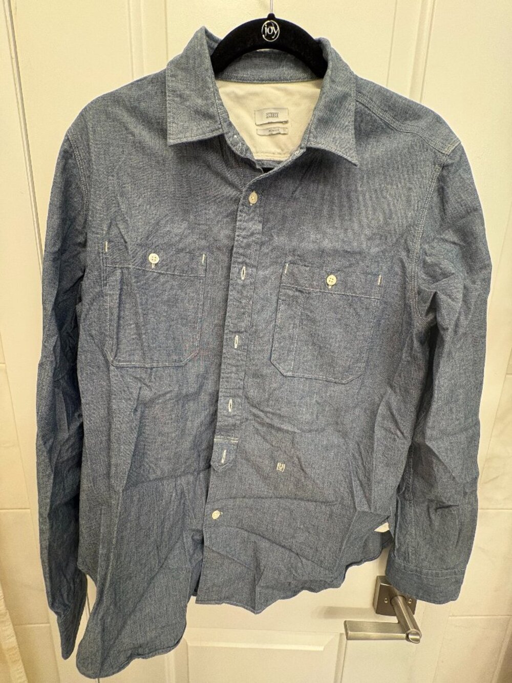 Closed Blue Chambray Work Shirt Relaxed Fit Medium